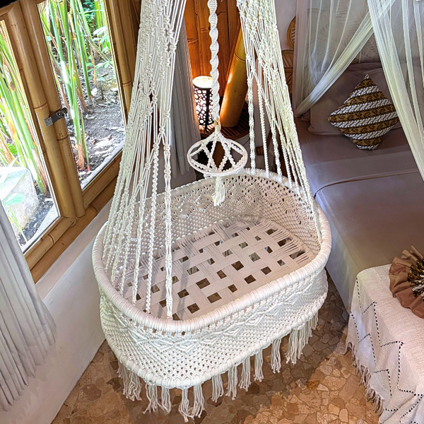 Macramé Baby Cradle