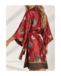 Satiin Kimono - Scarleti Punane