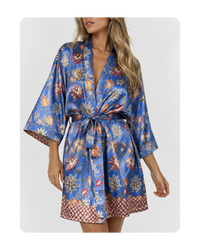 Satiin Kimono - Laluna Sinine