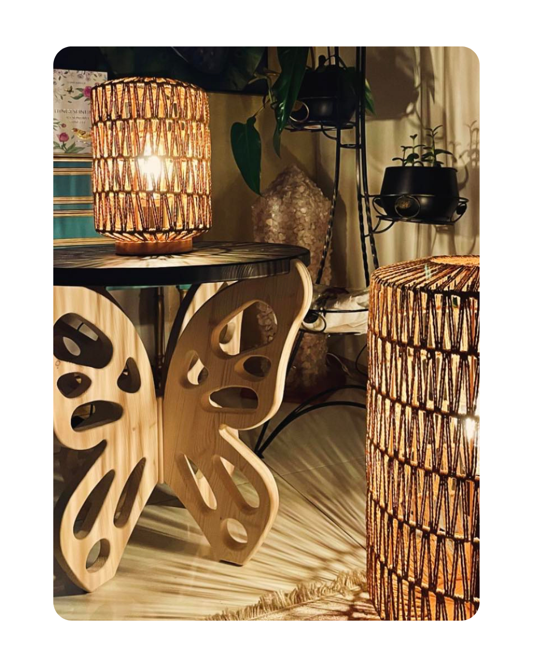Handcrafted Rattan Lamp