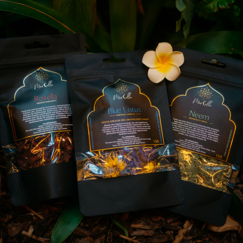 Herbal Tea Trio: Blue Lotus • Rosella • Neem